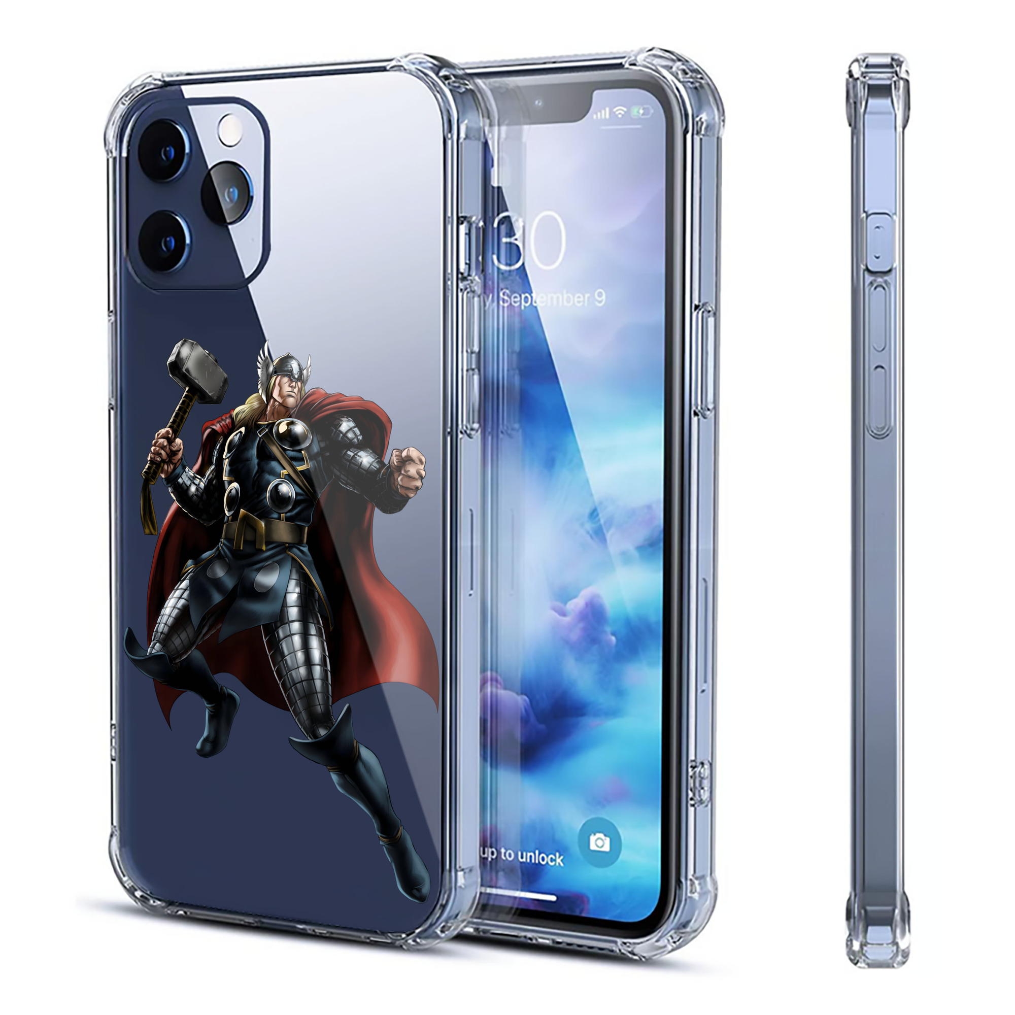 （画像用） アベンジャーズ The Avengers 【iPhone 12シリーズ対応】透明スマホケース（クリアソフトケース）